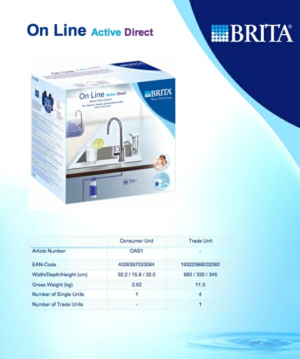 Brita On Line Active Direct water filter system